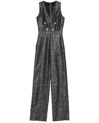Balmain Double Breasted Jumpsuit - Grey