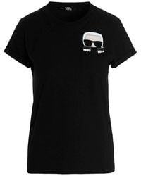 Karl Lagerfeld Ikonik Karl Peeking Pocket T-shirt - Black