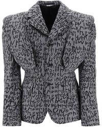 Comme des Garçons - All-over Printed Single-breasted Blazer - Lyst