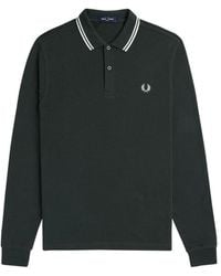 Fred Perry Long Sleeve Polo Shirt In Slim Fit Exclusive in