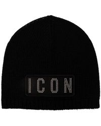 DSquared² - Beanie With Logo, - Lyst