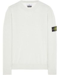 Stone Island - Compass Patch Crewneck Knitted Jumper - Lyst