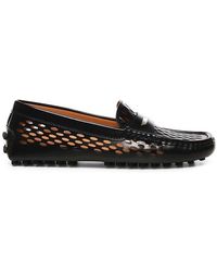 Tod's - Logo Engraved Perforated Loafers - Lyst