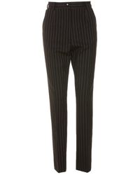 Dolce & Gabbana - High-waisted Pinstripe Twill Pants - Lyst