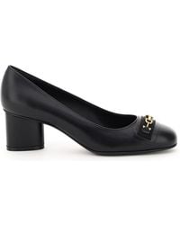 Ferragamo Avery Court Shoes 55 Gancini - Black