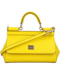 Dolce & Gabbana Sicily Small Tote Bag - Yellow