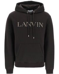 Lanvin - Lettering Logo Embroidery Hoodie - Lyst