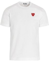 COMME DES GARÇONS PLAY - Brand Appliqué Crewneck Cotton-jersey T-shirt Xx - Lyst