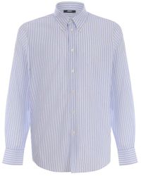 MSGM - Stripe-pattern Long Sleeved Shirt - Lyst