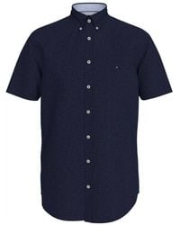 Tommy Hilfiger - Flag Embroidered Short-Sleeved Shirt - Lyst