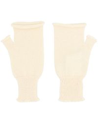 Maison Margiela Four-stitch Fingerless Gloves - White