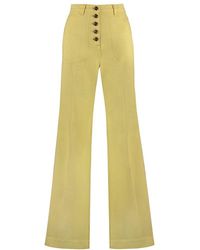 Etro - Pegaso Embroidered Flared Trousers - Lyst