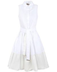 Herno - Belted Sleeveless Dress - Lyst