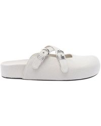 Vic Matié - Buckle Detailed Denim Mules - Lyst