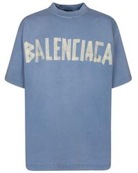 Balenciaga - Oversized Distressed Logo-print Cotton-jersey T-shirt - Lyst