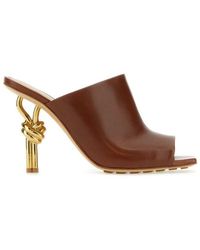 Bottega Veneta - Knot Open Toe Mules - Lyst