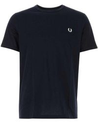 Fred Perry - Midnight Cotton T-Shirt - Lyst