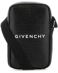 Givenchy Leather-trimmed Logo-embossed Coated-canvas Messenger Bag - Black