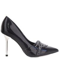 Karl Lagerfeld - Pointed Toe Studs Embellished Pumps - Lyst