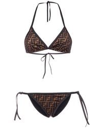 Fendi - Monogram Printed Two-piece Bikini Set - Lyst