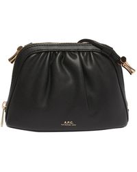A.P.C. - Ruched Detailed Drawstring Crossbody Bag - Lyst