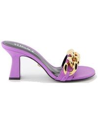 Versace - Medusa Chain Linked Slip-on Mules - Lyst