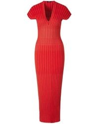 Balmain - Striped Knitted Maxi Dress - Lyst