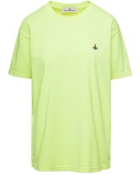 Vivienne Westwood - Crewneck T-shirt With Embroidered Orb Logo In Cotton Man - Lyst