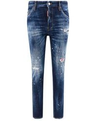 DSquared² - Cool Guy Distressed Skinny Jeans - Lyst
