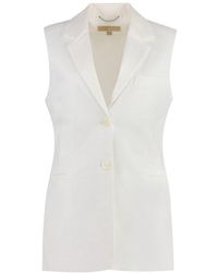 MICHAEL Michael Kors - Linen Blend Vest - Lyst