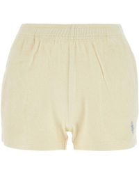 Sporty & Rich - Logo Embroidered Thigh-length Shorts - Lyst