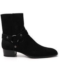 Saint Laurent - Wyatt Harness Ankle Boots - Lyst