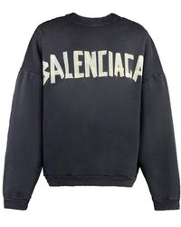 Balenciaga - Logo Printed Crewneck Sweatshirt - Lyst