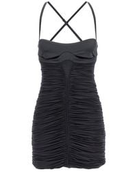 Mugler - Cut-out Ruched Party Mini Dress - Lyst