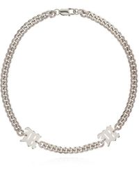 MISBHV - Silver Choker With Logo, - Lyst