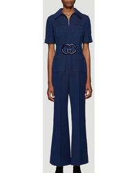 blue gucci jumpsuit