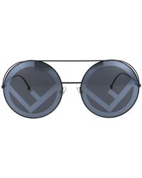 Fendi Round Frame Sunglasses - Black