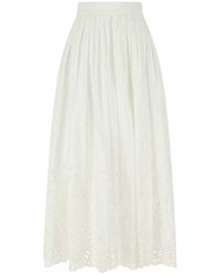 Chloé - Embroidered Mid-length Skirt - Lyst