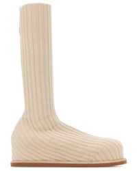 AMINA MUADDI - Sand Fabric Veneda Boots - Lyst