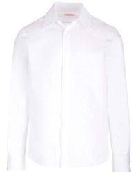 Valentino - Curved Hem Long-sleeved Shirt - Lyst