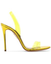 Aquazzura So Nude Strappy Heel Sandals - Yellow