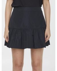 Moncler - Black Nylon Miniskirt - Lyst