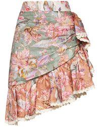 Zimmermann - Cira Print Linen Miniskirt - Lyst