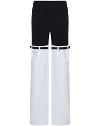 Coperni - Two-toned Panelled Flared Trousers - Lyst