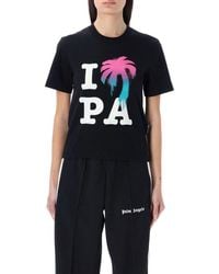 Palm Angels - I Love Pa Crewneck T-shirt - Lyst