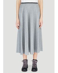 Moncler Pleated Midi Skirt - Grey