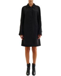 Burberry Camden Logo Monogram Trench Coat - Black