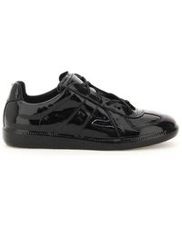 Maison Margiela Replica Patent Sneakers - Black