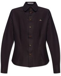 Vivienne Westwood - Orb Embroidered Long-sleeved Shirt - Lyst