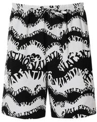 Valentino - All-over Waves Bermuda Shorts - Lyst
